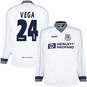 96-97 Tottenham Home L/S Retro Shirt + Vega 24 (Retro Printing)