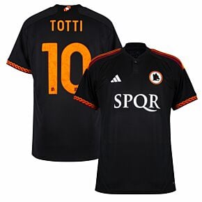 23-24 AS Roma 3rd Shirt incl. SPQR Sponsor + Totti 10 (Official Printing)