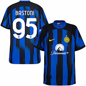 23-24 Inter Milan Dri-Fit ADV Match Home Shirt + Bastoni 95 (Official Printing)