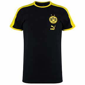 2023 Borussia Dortmund Heritage T7 T-Shirt - Black/Yellow