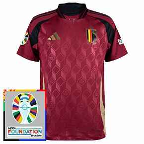 24-25 Belgium Home Authentic Shirt incl. Euro 2024 & Foundation Tournament Patches
