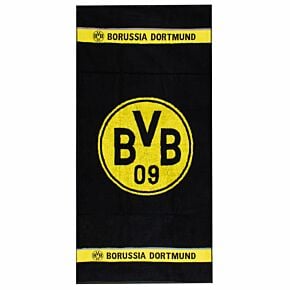 Borussia Dortmund Towel -Black/Yellow (70 x 140cm Approx)