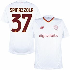 22-23 AS Roma Away Shirt + Spinazzola 37 (Official Printing)
