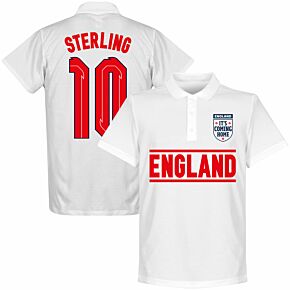 England Team Sterling 10 Polo Shirt - White