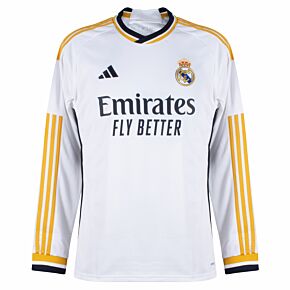 23-24 Real Madrid Home L/S Shirt - Kids