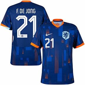 24-25 Holland Dri-Fit ADV Match Away Shirt + F. De Jong 21 (Official Printing)