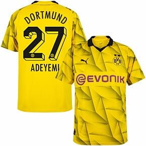 23-24 Borussia Dortmund 3rd Shirt + Adeyemi 27 (Official Printing)