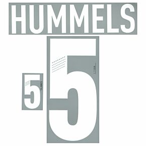 Hummels 5 - Boys 12-13 Germany Away Boys Official Name & Number