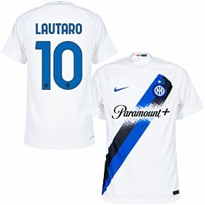 23-24 Inter Milan Dri-Fit ADV Match Away Shirt + Lautaro 10 (Official Printing)