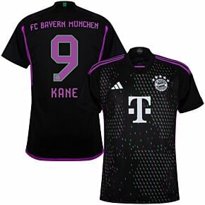 23-24 Bayern Munich Away Shirt - Kids + Kane 9 (Official Printing)
