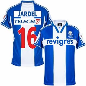 98-99 FC Porto Home Retro Shirt + Jardel 16 (Fan Style Printing)