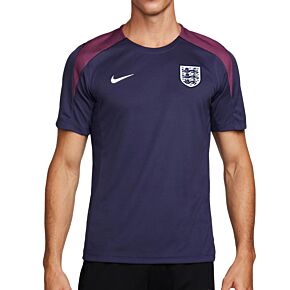 24-25 England Dri-Fit Strike S/S Top - Purple Ink/Rosewood/White