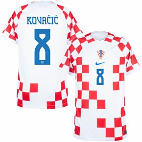 22-23 Croatia Home Shirt + Kovačić 8 (Official Printing)