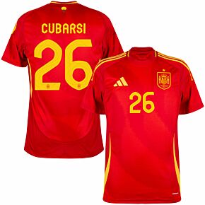 24-25 Spain Home Shirt + Cubarsi 26 (Official Printing)