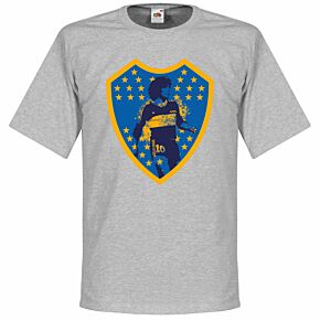 Maradona Boca Crest Tee - Grey