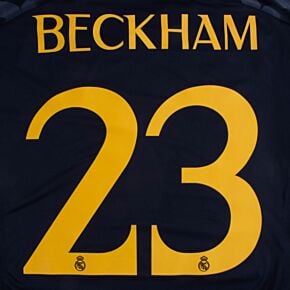 Beckham 23 (Official Printing) - 23-24 Real Madrid Away/3rd
