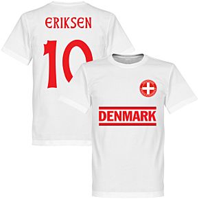 Denmark Eriksen 10 Team Tee - White