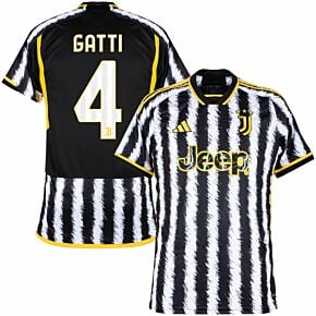 23-24 Juventus Home Shirt + Gatti 4 (Official Printing)