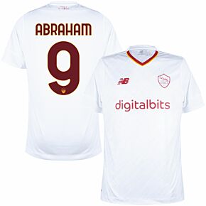 22-23 AS Roma Away Shirt + Abraham 9 (Official Printing)