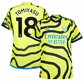 23-24 Arsenal Authentic Away Shirt + Tomiyasu 18 (Premier League)