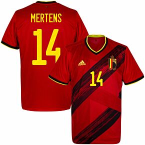 20-21 Belgium Home Shirt + Mertens 14 (Official Printing)