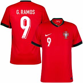 24-25 Portugal Home Shirt + G.Ramos 9 (Official Printing)