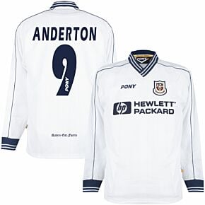 96-97 Tottenham Home L/S Retro Shirt + Anderton 9 (Retro Printing)