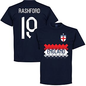England Rashford 19 Team Tee - Navy