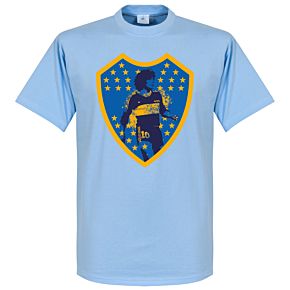 Maradona Boca Crest Tee - Sky