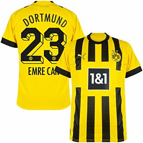 22-23 Borussia Dortmund Home Shirt + Emre Can 23 (Official Printing)