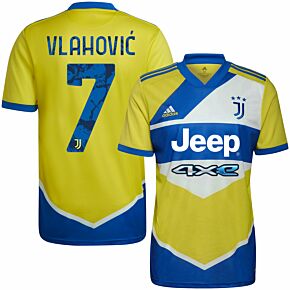 21-22 Juventus 3rd Shirt + Vlahović 7 (Official Printing)