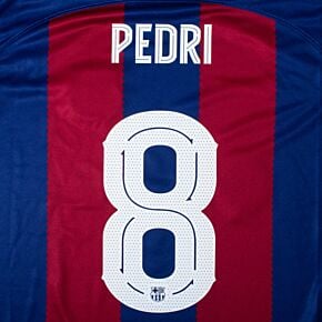 Pedri 8 (Cup Style Printing) - 23-24 Barcelona Home