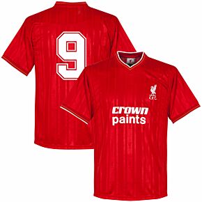 1986 Liverpool Home Retro Shirt + No. 9 (Rush)