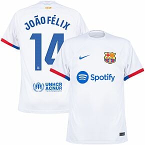 23-24 Barcelona Away Shirt + João Félix 14 (La Liga)