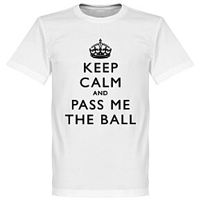 Keep Calm and Pass Me the Ball Tee - White