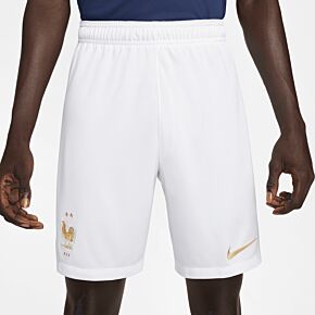 22-23 France Home Shorts - White