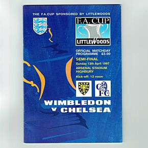 Wimbledon vs Chelsea - FA Cup Semi Final at Highbury 13th Apr. 1997
