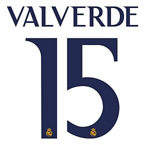 Valverde 15 (Official Cup Printing) - 23-24 Real Madrid Home