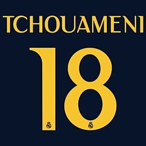 Tchouameni 18 (Official Cup Printing) - 23-24 Real Madrid Away