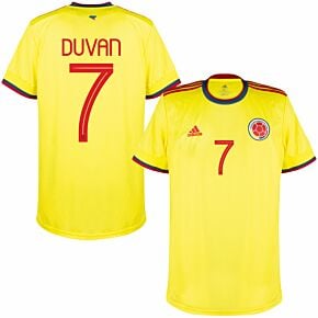 21-22 Colombia Home Shirt + Duvan 7 (Official Printing)