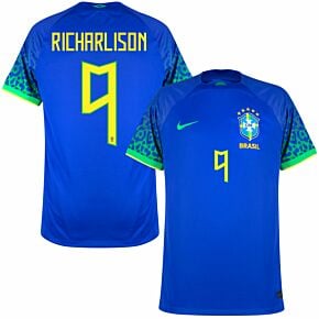22-23 Brazil Away Shirt + Richarlison 9 (Official Printing)