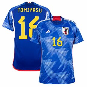 22-23 Japan Home Shirt + Tomiyasu 16 (Official Printing)