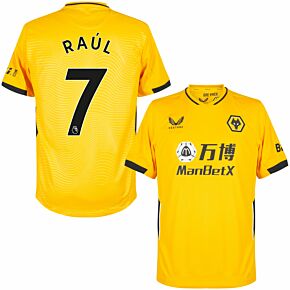 21-22 Wolves Home Shirt + Raúl 7 (Premier League)