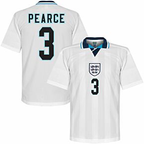 1996 England Euro 96 Home Retro Shirt + Pearce 3 (Retro Flex Printing)