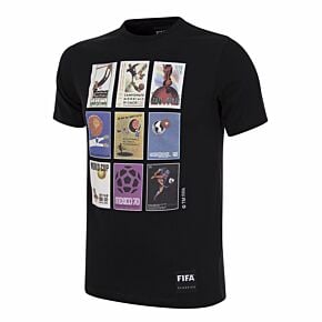COPA FIFA Classics World Cup Collage Poster T-Shirt - Black