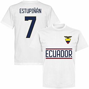 Ecuador Team Estupiñán 7 T-shirt - White