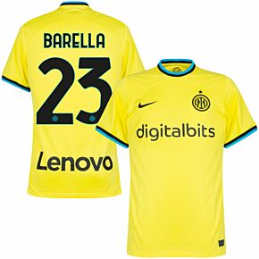 22-23 Inter Milan 3rd Shirt + Barella 23 (Official Printing)