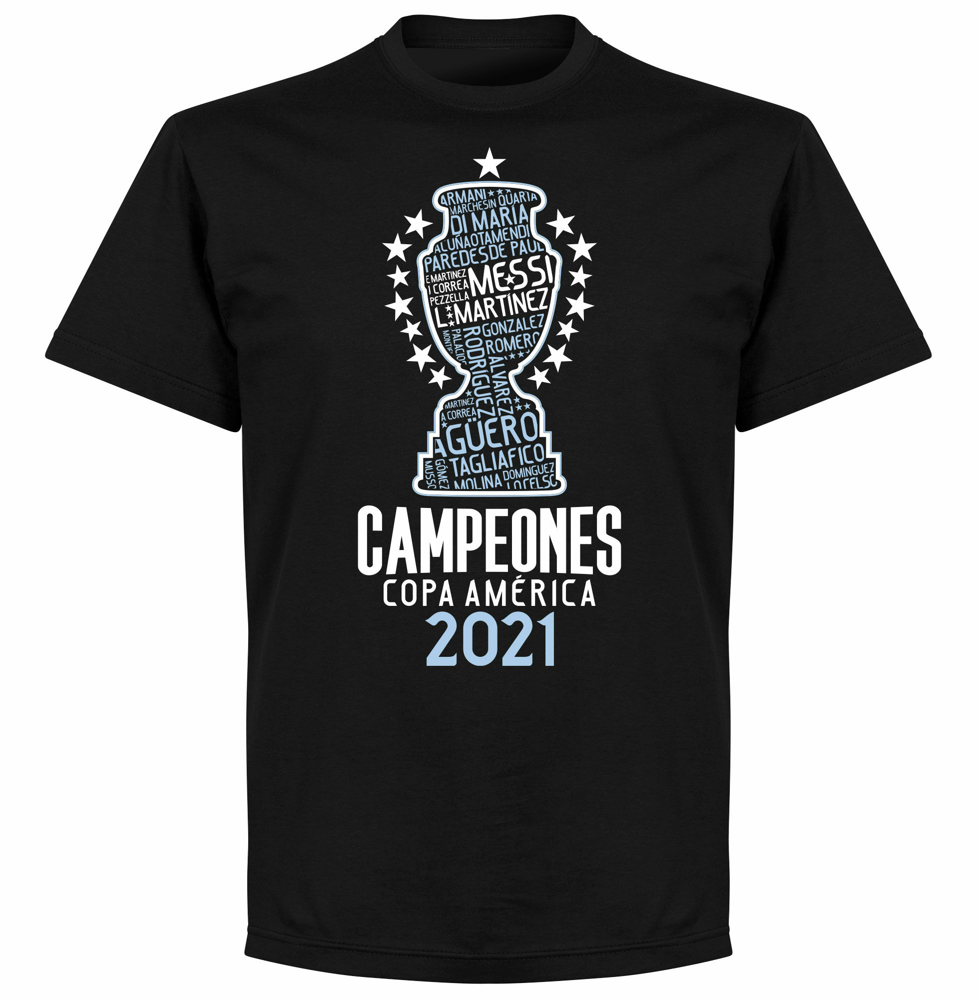 Argentina - Tričko "America Champions" - 2020, černé
