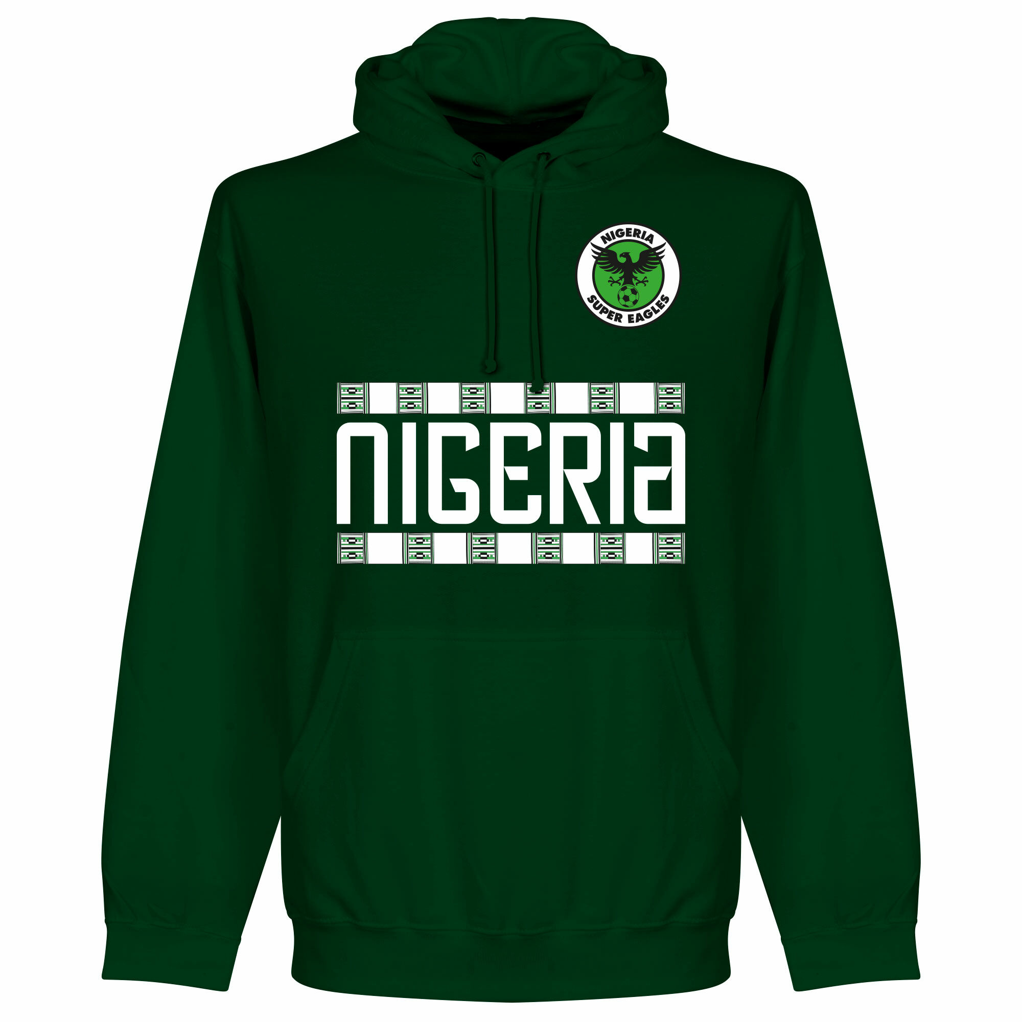 Nigérie - Mikina s kapucí - tmavě zelená