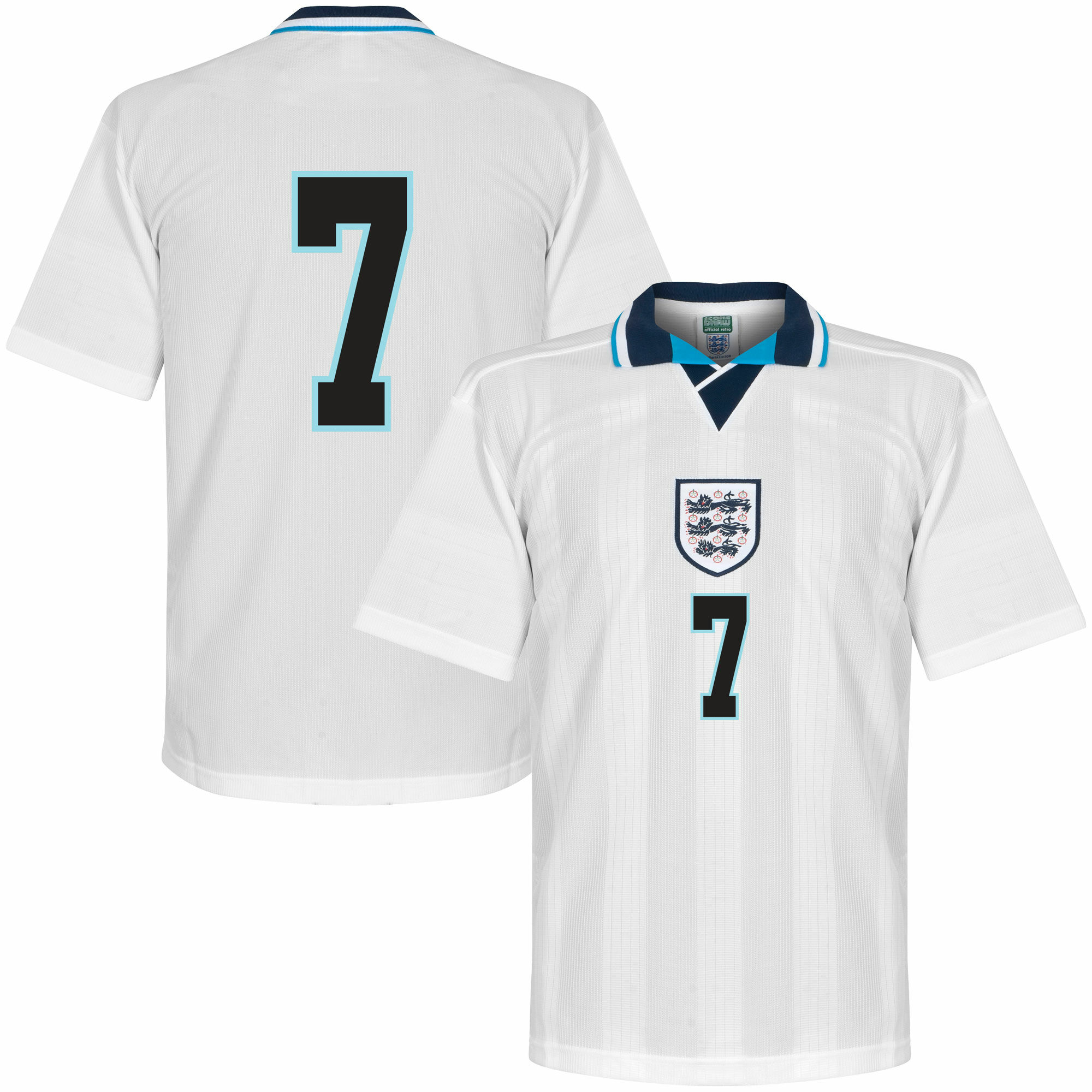 Anglie - Dres fotbalový - 1996, bílý, retrostyl, retro potisk, domácí, David Beckham